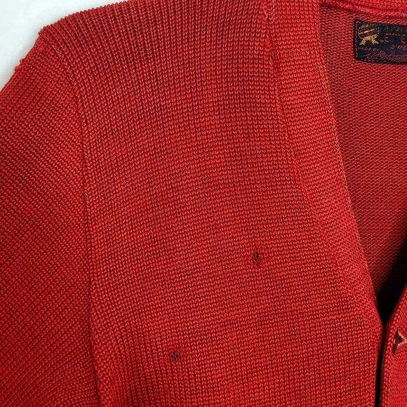 Vintage 50s San Diego Aztecs Lettermans Cardigan Sweater - Picture 6 of 10